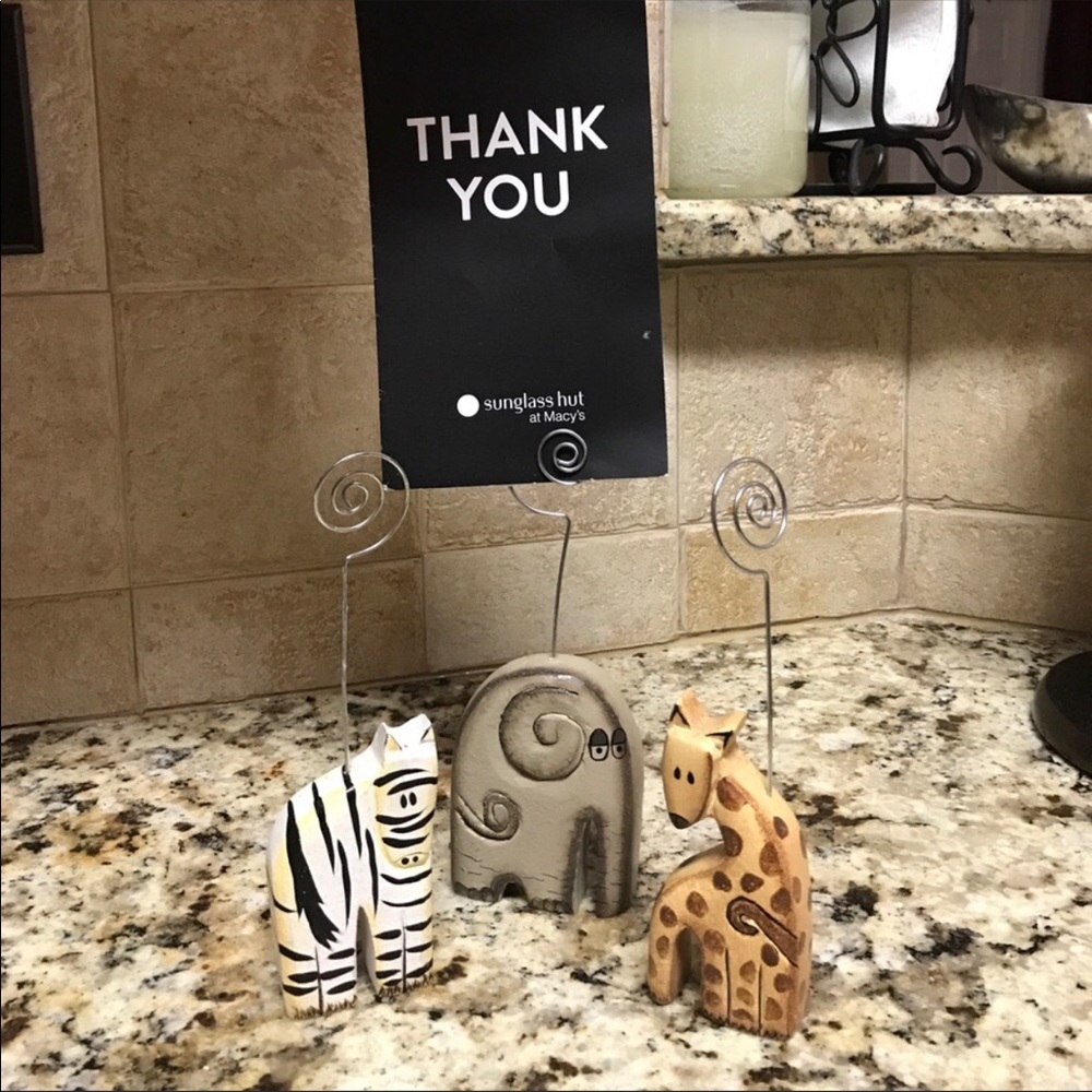 Set of 3 safari picture holders